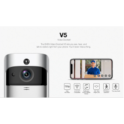 AKILLI V5 WİFİ VİDEO KAPI ZİLİ 720p HD Kameralı Orijinal Ürün