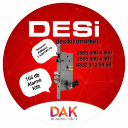 Desi DAK Alarmlı Kapı Kilidi Silindir Dahil Desi DAK Alarmlı Kapı Kilidi Silindir Dahil