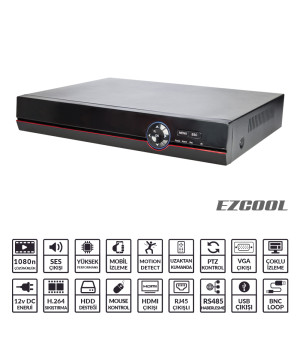 EZCOOL EZ-3216AHD 16KANAL 6SES 2HDD V-OUT AHD DVR