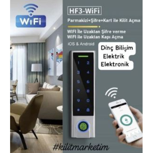 KAPI GEÇİŞ KONTROL SİSTEMLERİ HF3-WİFİ PARMAK İZİ+KART İLE KİLİT AÇMA Proje Ürünü Lütfen Fiyat Sorunuz