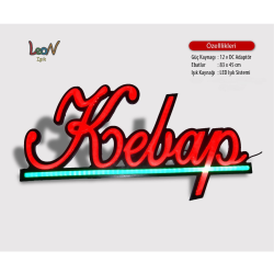 NEON ESTETİK GÖRÜNÜMLÜ LED YAZI - KEBAP YAZISI NEON ESTETİK GÖRÜNÜMLÜ LED YAZI - KEBAP YAZISI